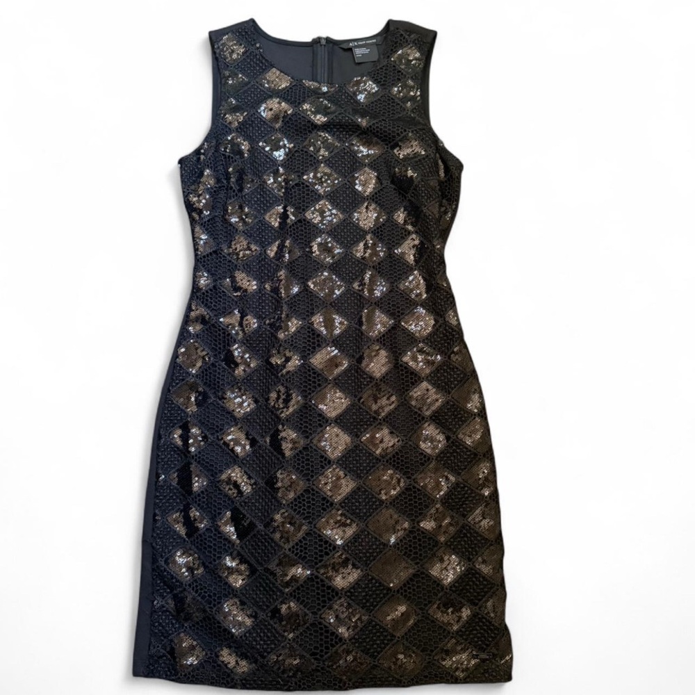 A/X Armani Exchange Black Sequin Mini Dress